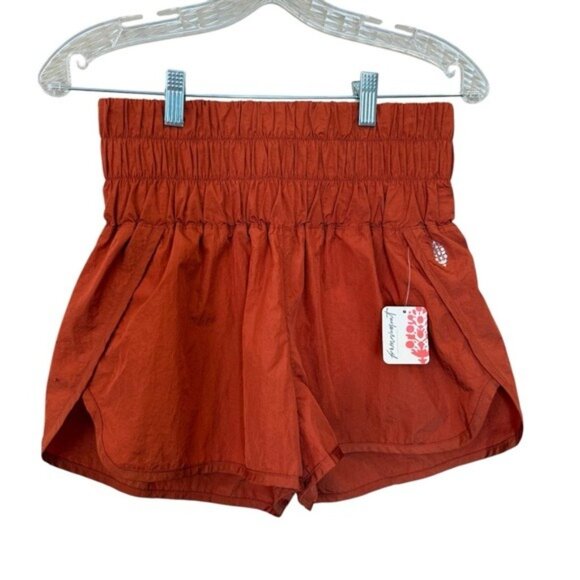 Free People FP Movement Shorts Womens Way Home Red Earth Size Small NWT Liner - Picture 1 of 11